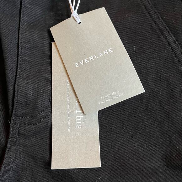 NEW Everlane The Straight Leg Crop Jeans in Black Size 0 - Picture 6 of 7